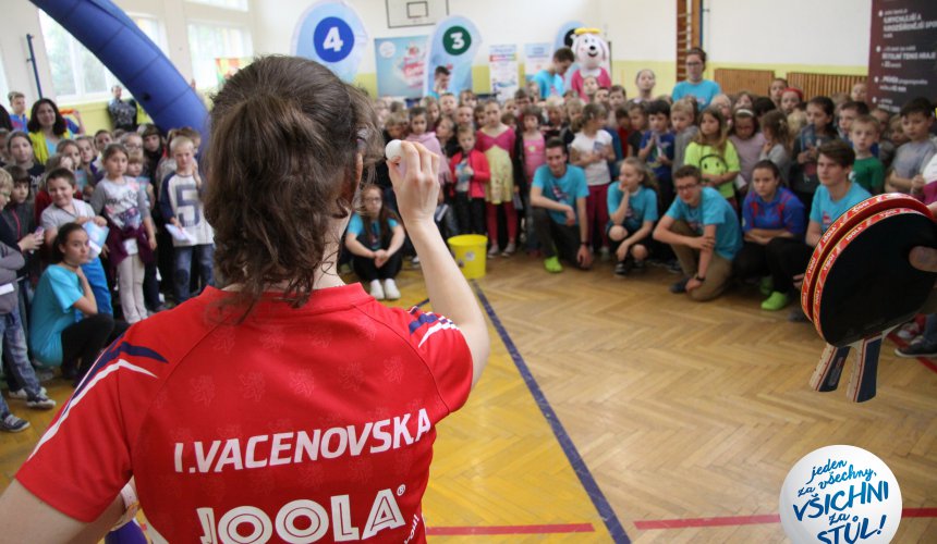 Soutěžte o 20 pingpongových stolů a show s olympioniky na Vaší škole.