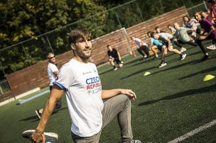 Olympijský trénink s Davidem Svobodou v pražské ZŠ Rakovského
