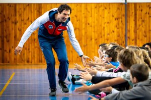 Olympijský trénink s Jiřím Beranem na ZŠ Šluknovská, Česká Lípa