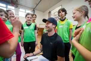 Olympijský trénink s Petrem Pilátem na ZŠ Králíky