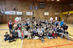 Olympijský trénink s Lukášem Rohanem na ZŠ Kubatova v Českých Budějovicích