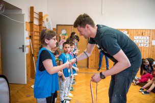 Olympijský trénink s Petrem Pilátem na ZŠ Ralsko - Kuřívody
