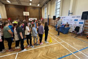 Olympijský trénink s Lukášem Rohanem ZŠ Jindřicha Matiegky